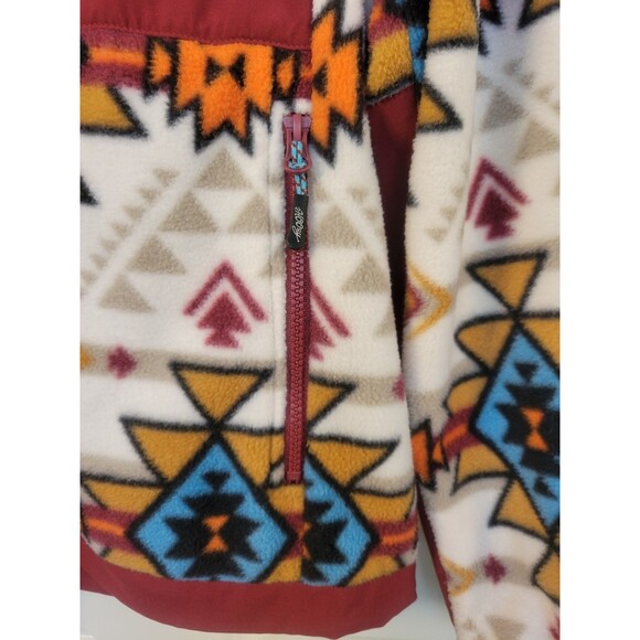 Hooey Aztec Full Zip Fleece Jacket Southwestern Rodeo Size M Style HJ081BUCR - Picture 6 of 9